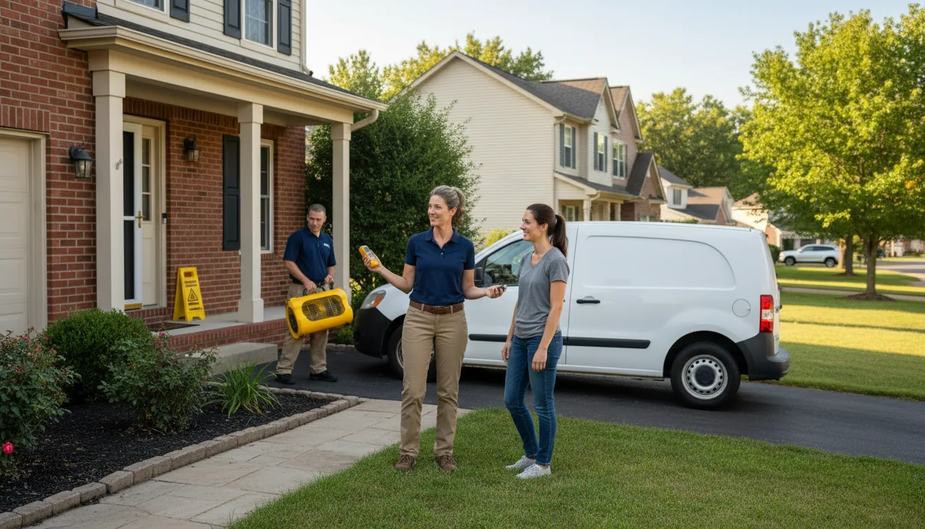 Residential water damage restoration in Locust Gap, PA